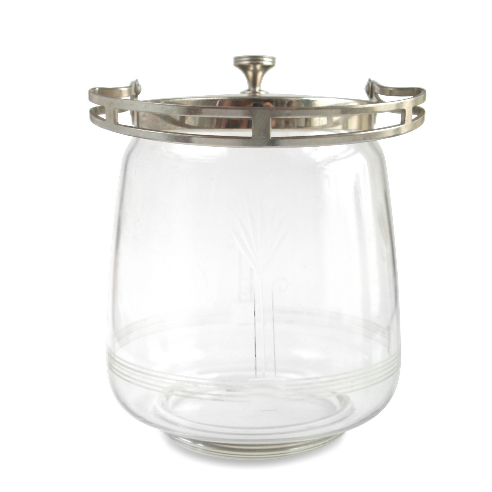 Keksdose Vintage Glas Deckeldose Vorratsdose Jugendstil