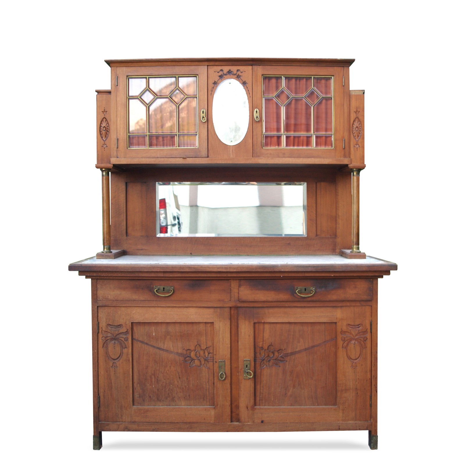Kredenz Buffet Möbel Jugendstil antiker Schrank Jugendstil Schrank