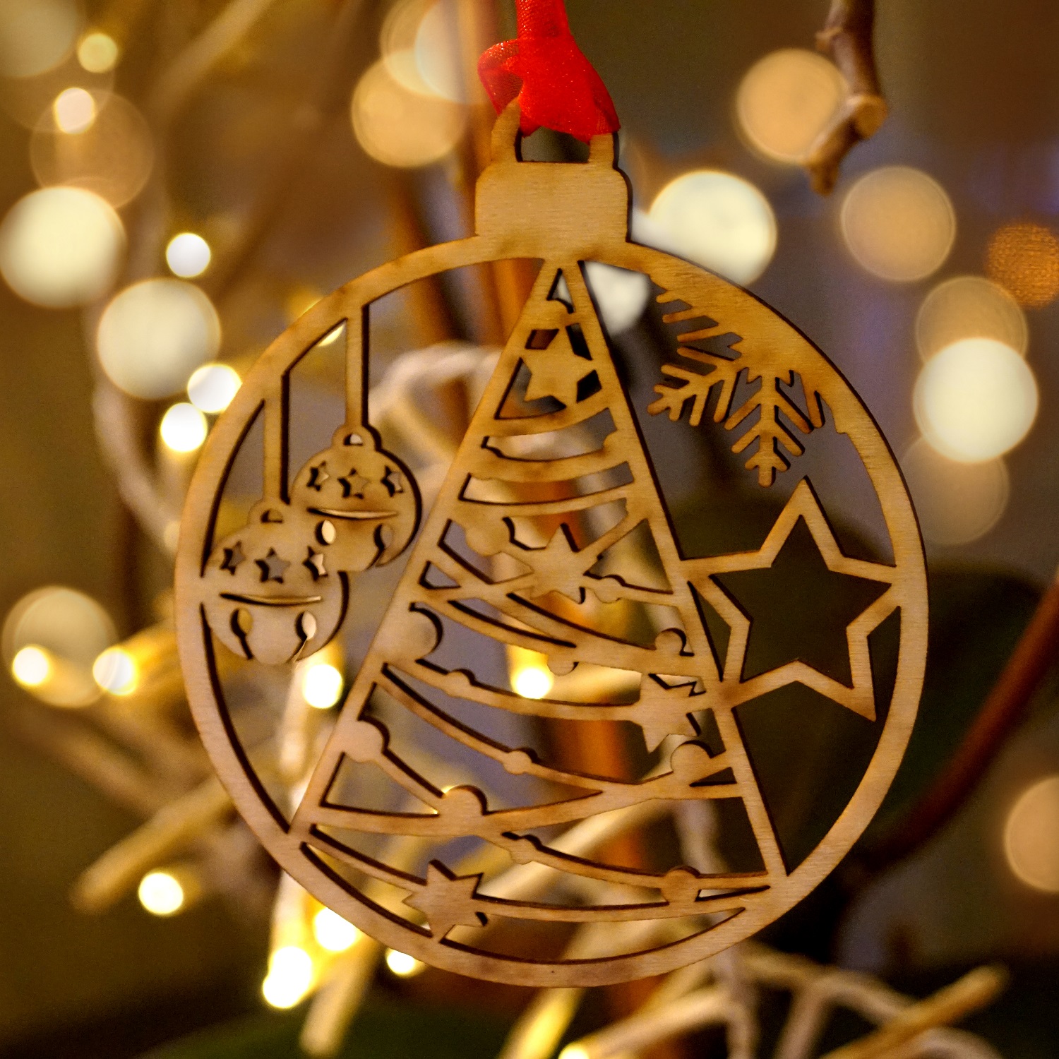 Weihnachtsbaumschmuck Holz rustikaler Christbaumschmuck