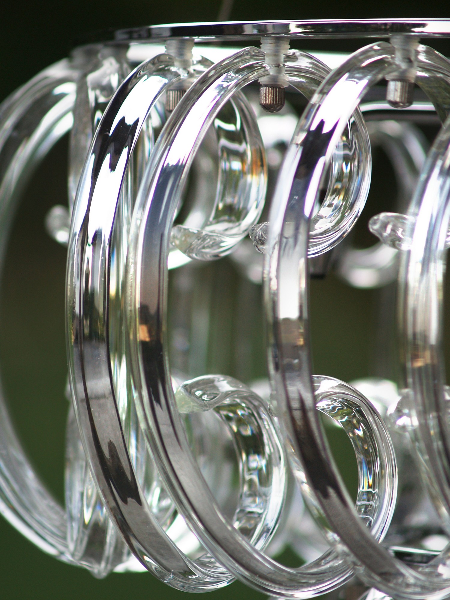 Luster Orion Wien Bleikristall Hängelampe Chrom Leuchter "Gavino"