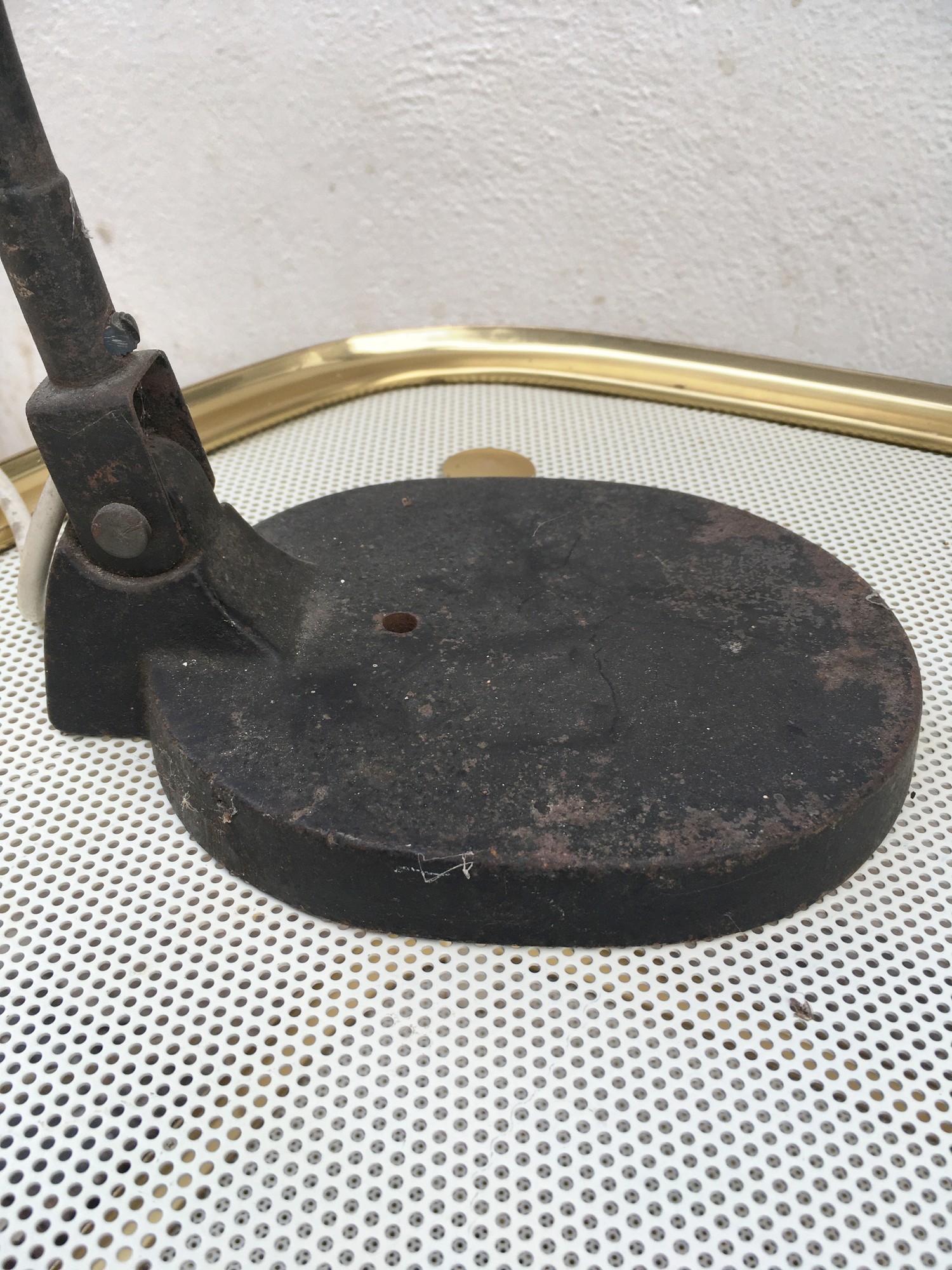 Original Vintage Tischlampe Metall schwarz verstellbar
