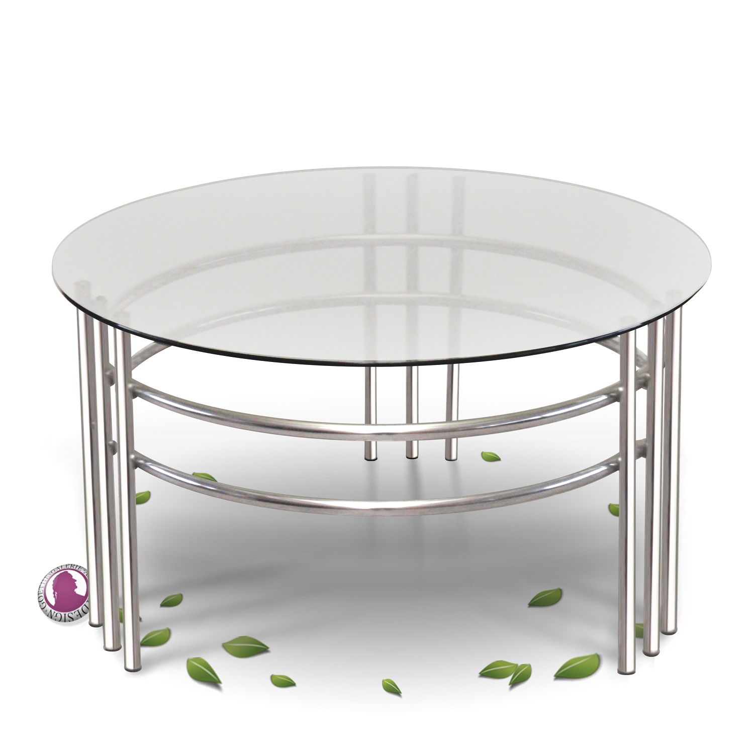 Tisch Stahlrohr Möbel Retro Couchtisch Chrom Silber Glas Armlehnstuhl Vintage Design 70s 70er jahre