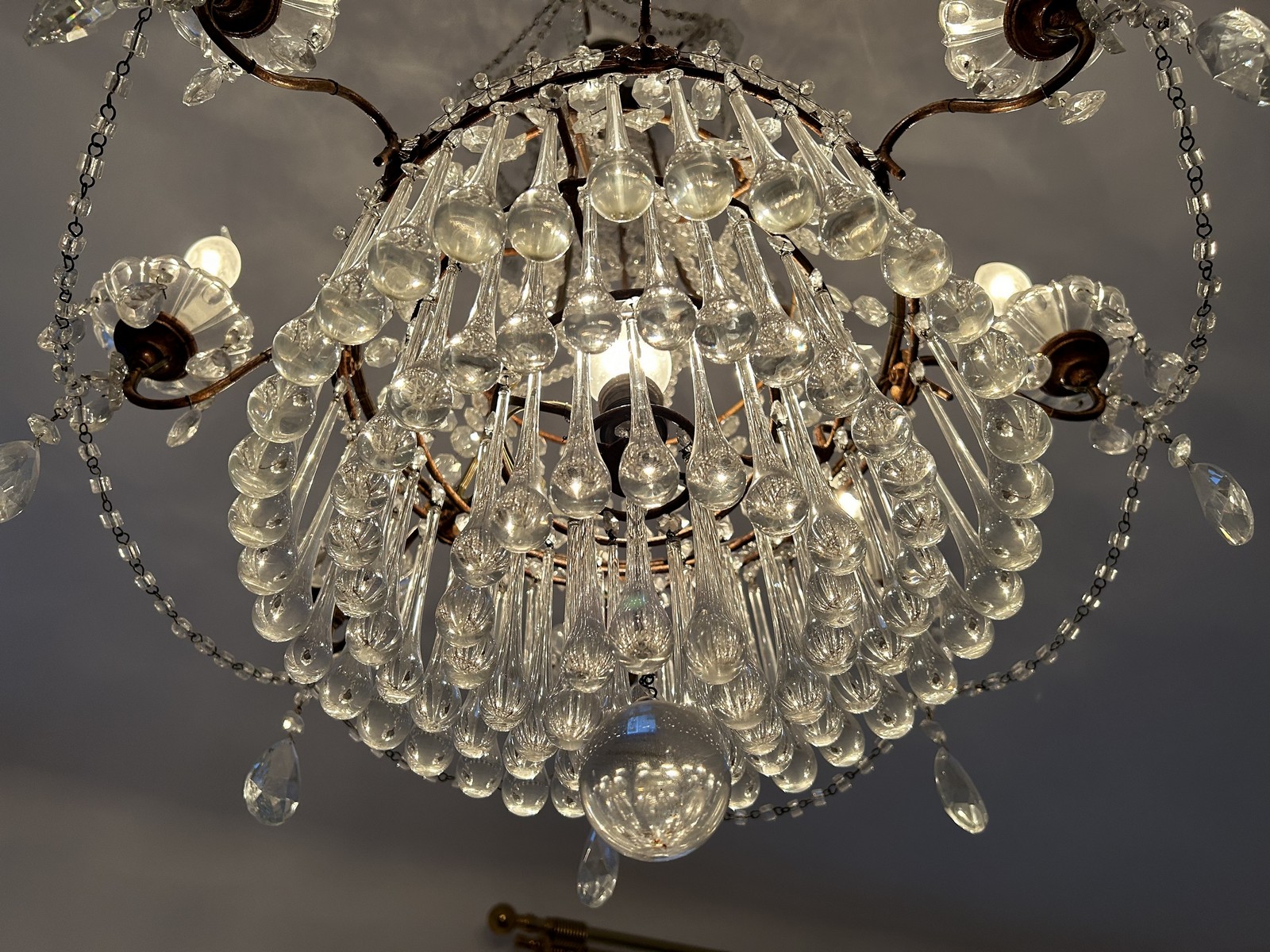 Neoklassizistischer Kronleuchter Kristall Murano Glas Antik Neoklassizistischer Kronleuchter Kristall Murano Glas Antik