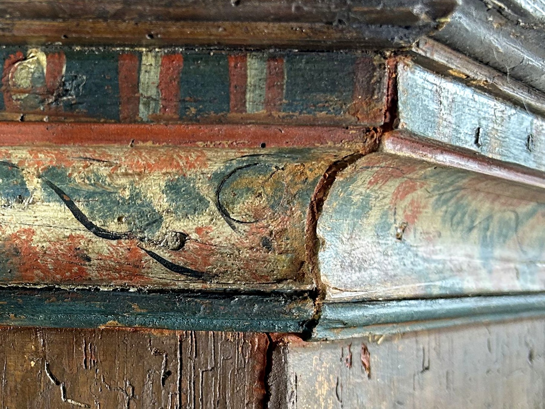 Bauernschrank bemalt antik