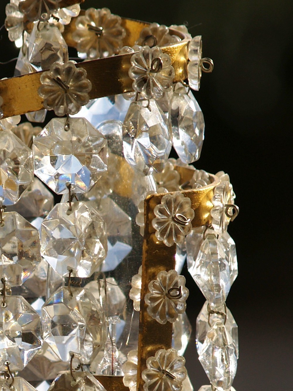 Tischlampen Vintage Kristall Messing Original