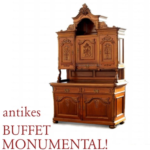 Schrank antik große Kredenz Fratzen Satyr Möbel traumhaft schöne Antiquität! Schrank antik große Kredenz Möbel mit Fratzen Satyr um 1870