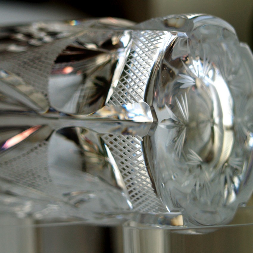 Wassergläser Bleikristall Waffelschliff Vintage Schleuderschliff