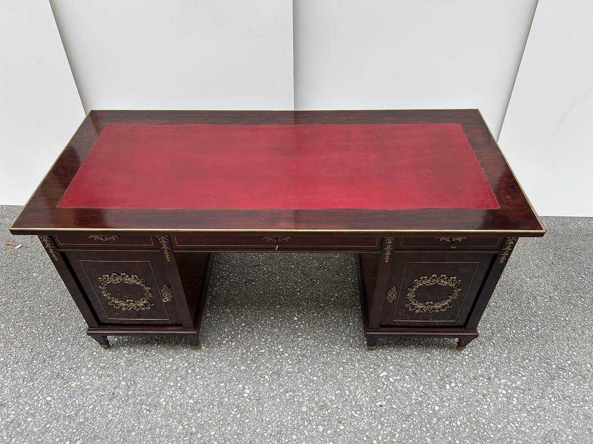 Empire Schreibtisch Lederauflage