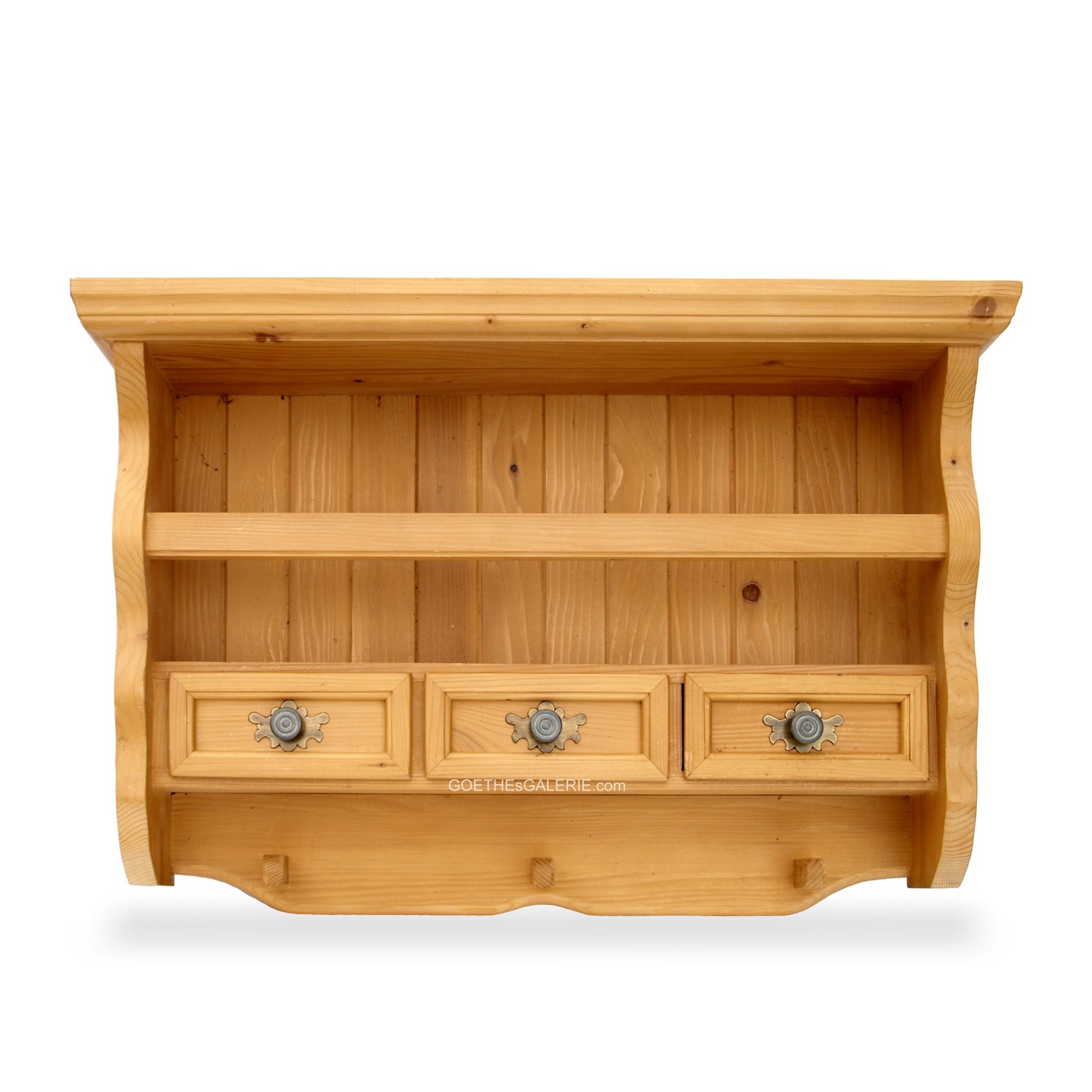 Tellerregal Wandregal Tellerhalter mit Laden Weichholz massiv Tellerboard Wandregal