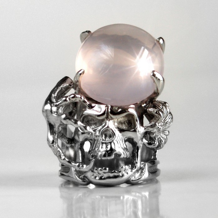 Ring Silber 925 Totenkopf Handarbeit