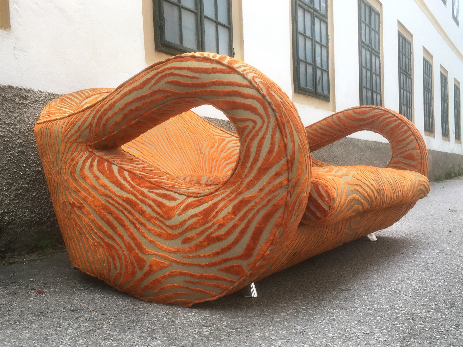 Bretz Sofa Slowrider Zebra Orange achtsam gebrauchtes Designermöbel Tangerine