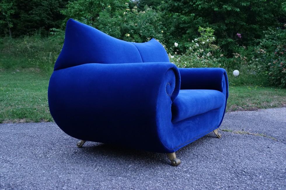 Bretz 2er Sofa Gaudi blau