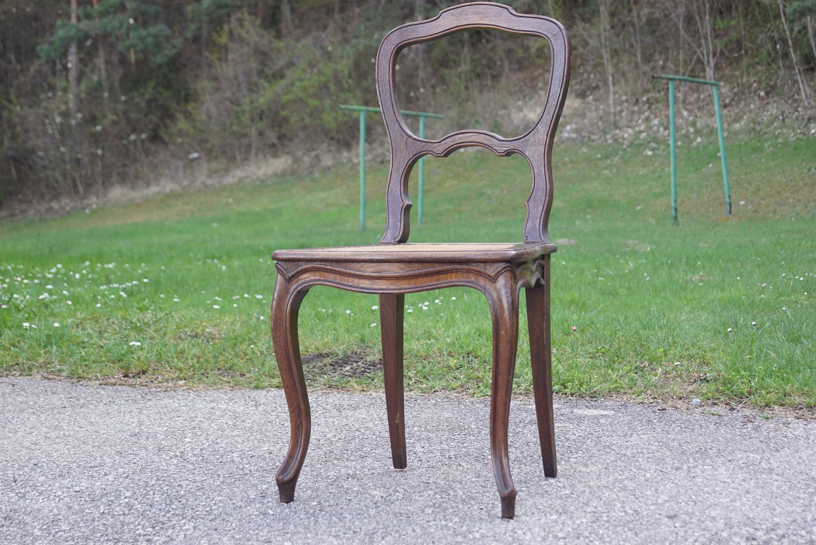 Stuhl Barockstil Rokoko Geflecht Sessel Vintage antik um 1900