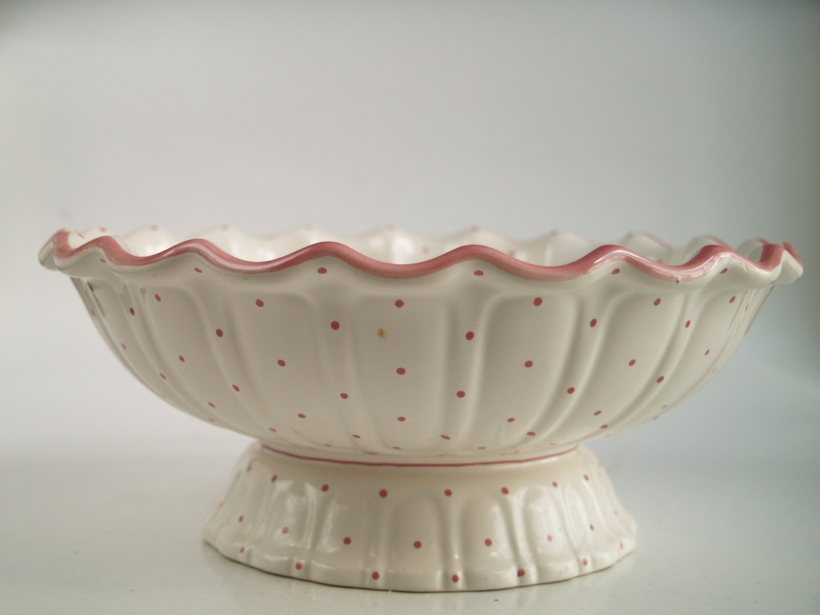 Gmundner Keramik rosa Tupf Schale Schüssel Wellenrand Schale Wellenrand Gmundner