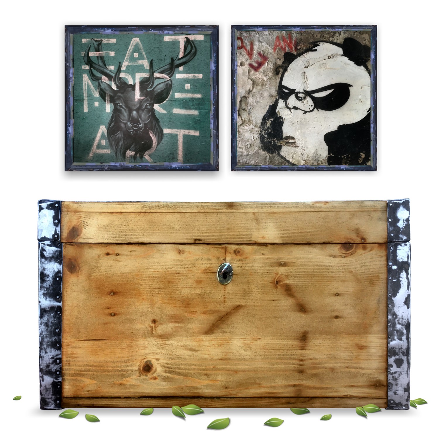 Truhe antik restaurierte Naturholz Bauerntruhe