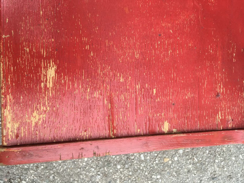 Küchensitzbank Sprossen rot Vintage Midcentury