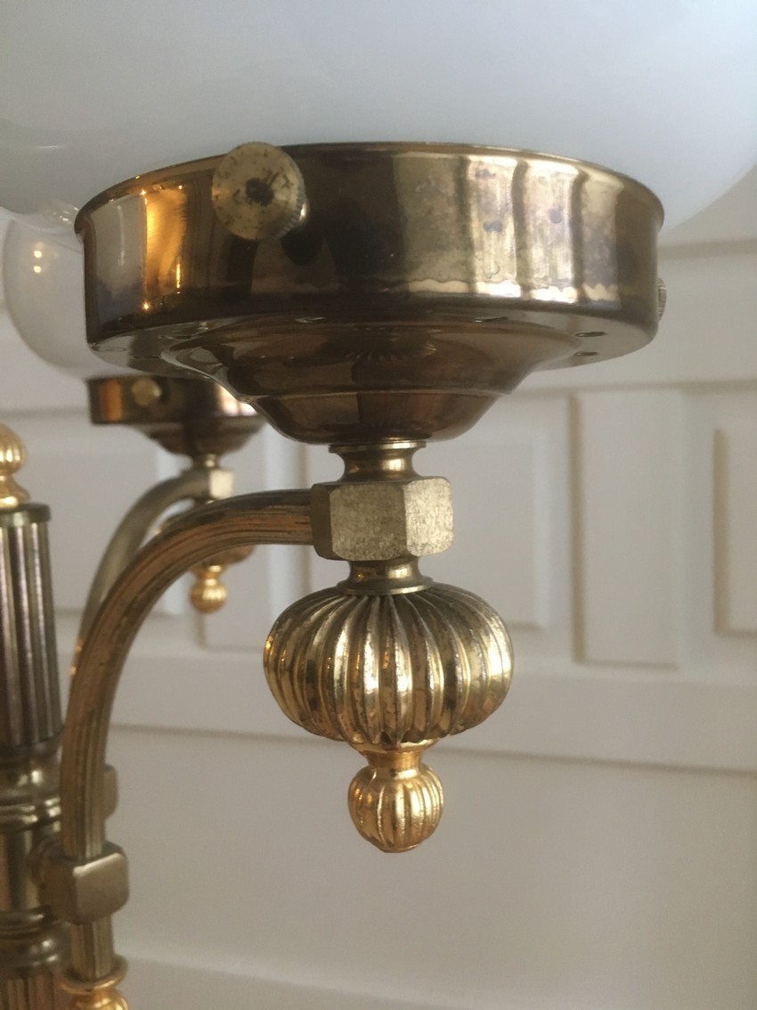 Messing Glaskugel Lampe Orion