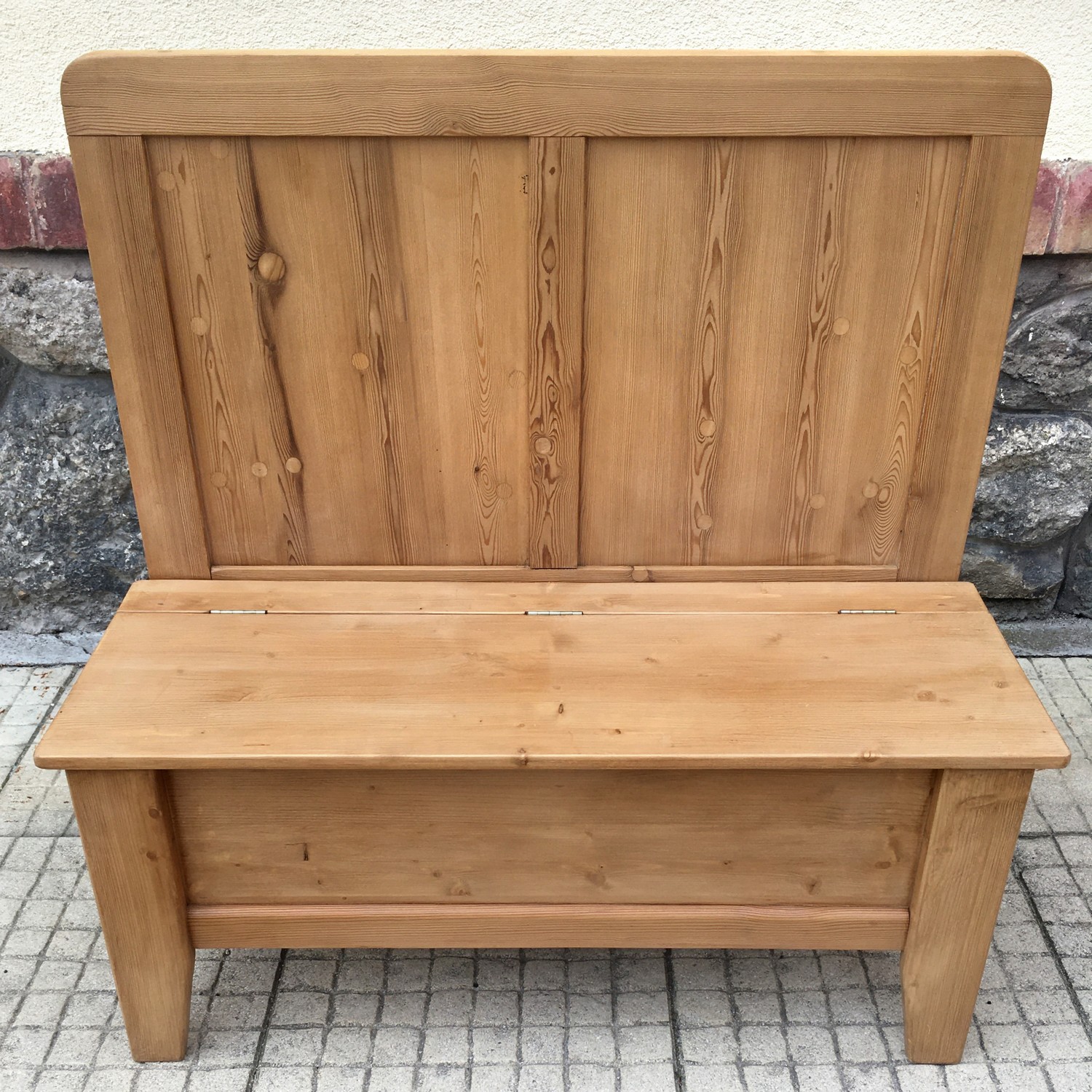 Truhenbank Sitzbank Truhe Truhensitzbank Weichholz Landhausstil zierlich