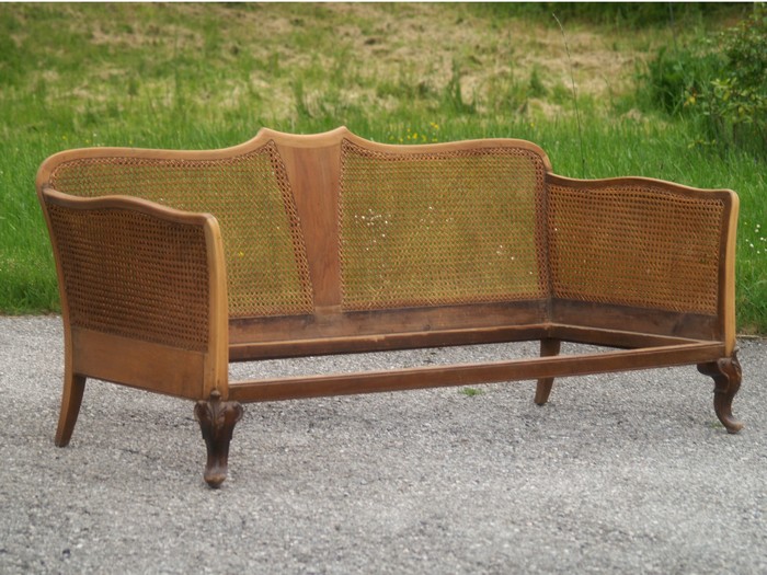 antikes Sofa Wiener Geflecht