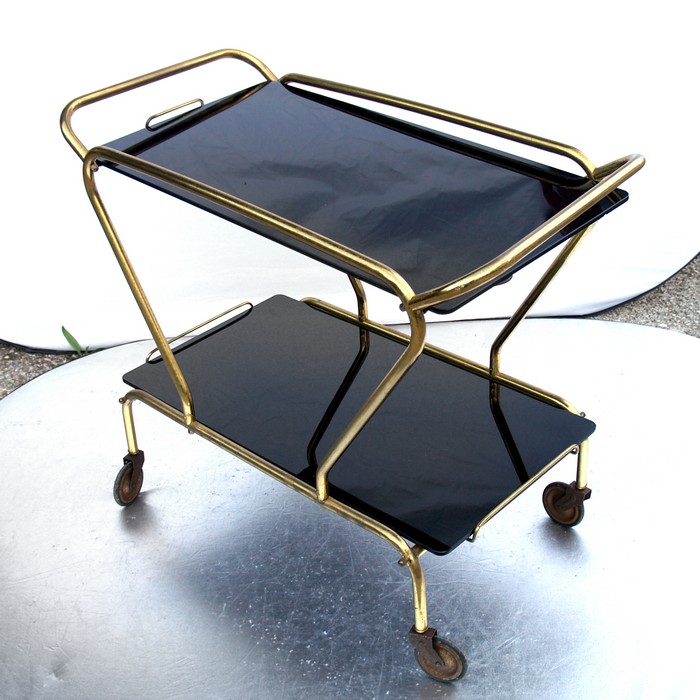 Tisch Vintage schwarz Messing