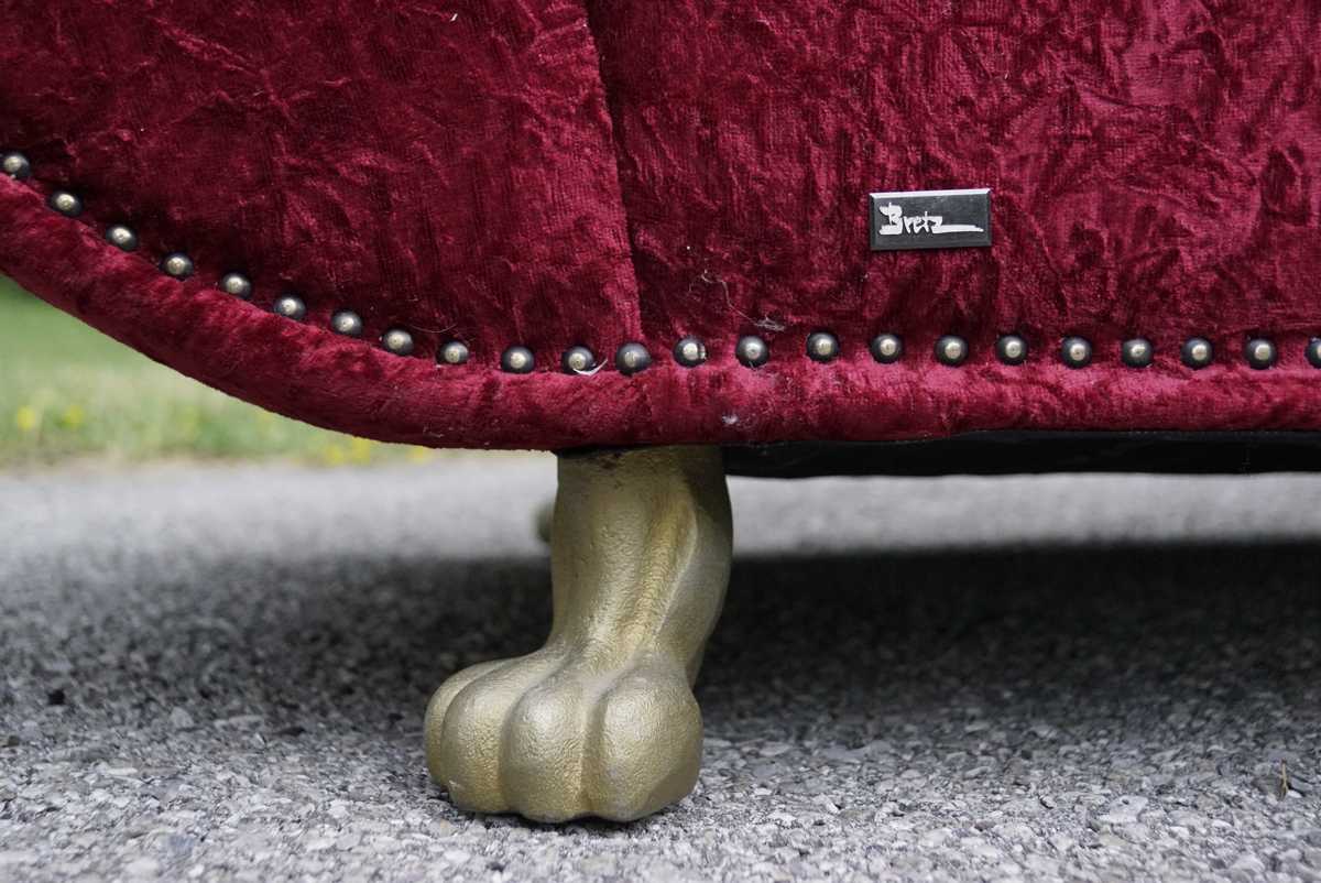 Bretz Bretz Sofa Gaudi rot neuwertig gebraucht secondhand Tatzenbeine