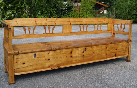 antike Truhenbank Landhausstil