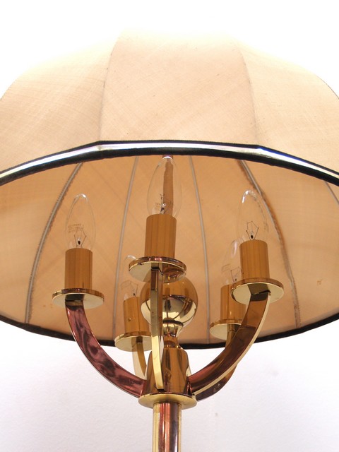 Stehlampe Messing Hollywood Regency Stil Vintage Leuchter