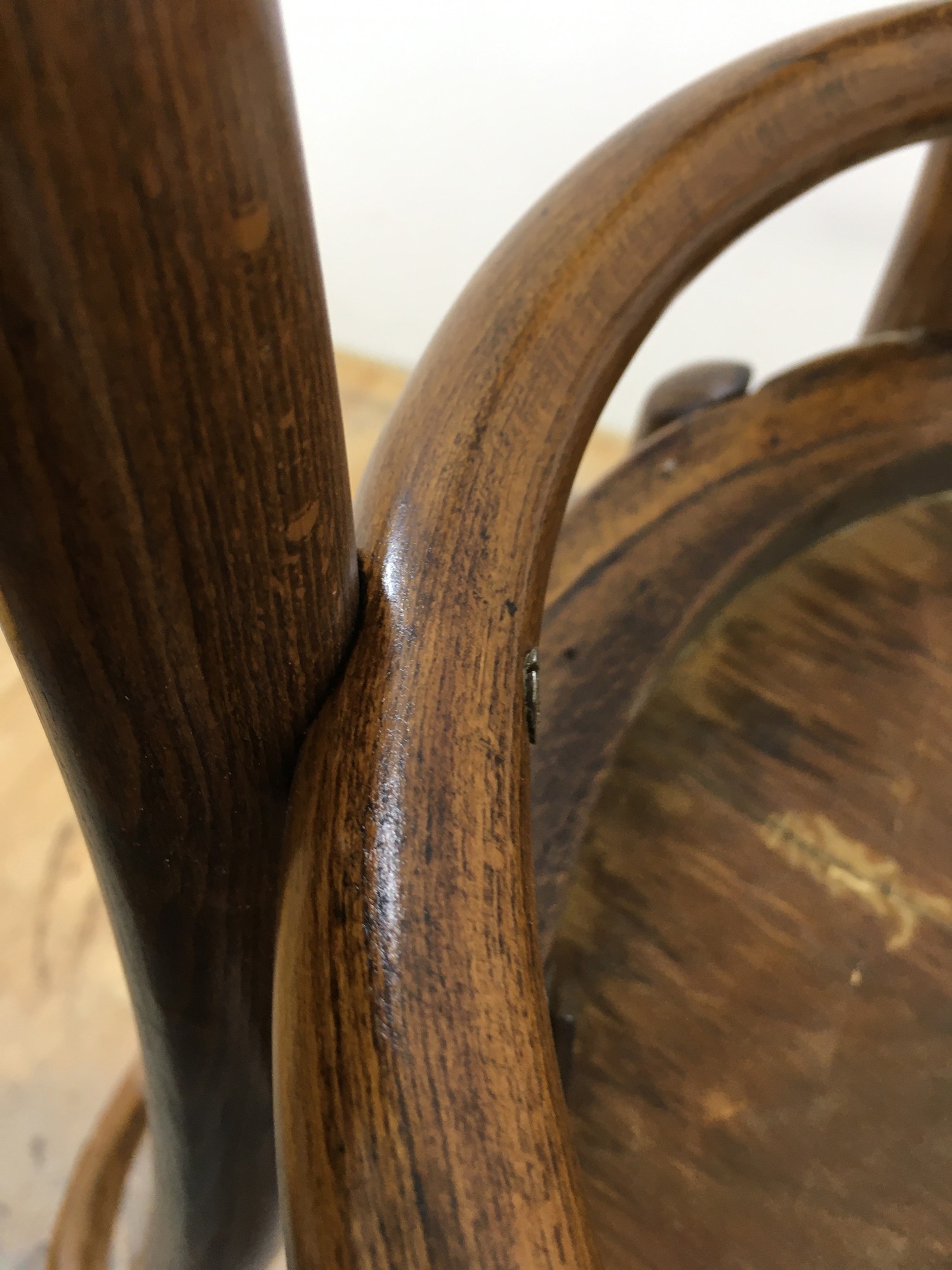 Bugholz Sessel restauriert antik