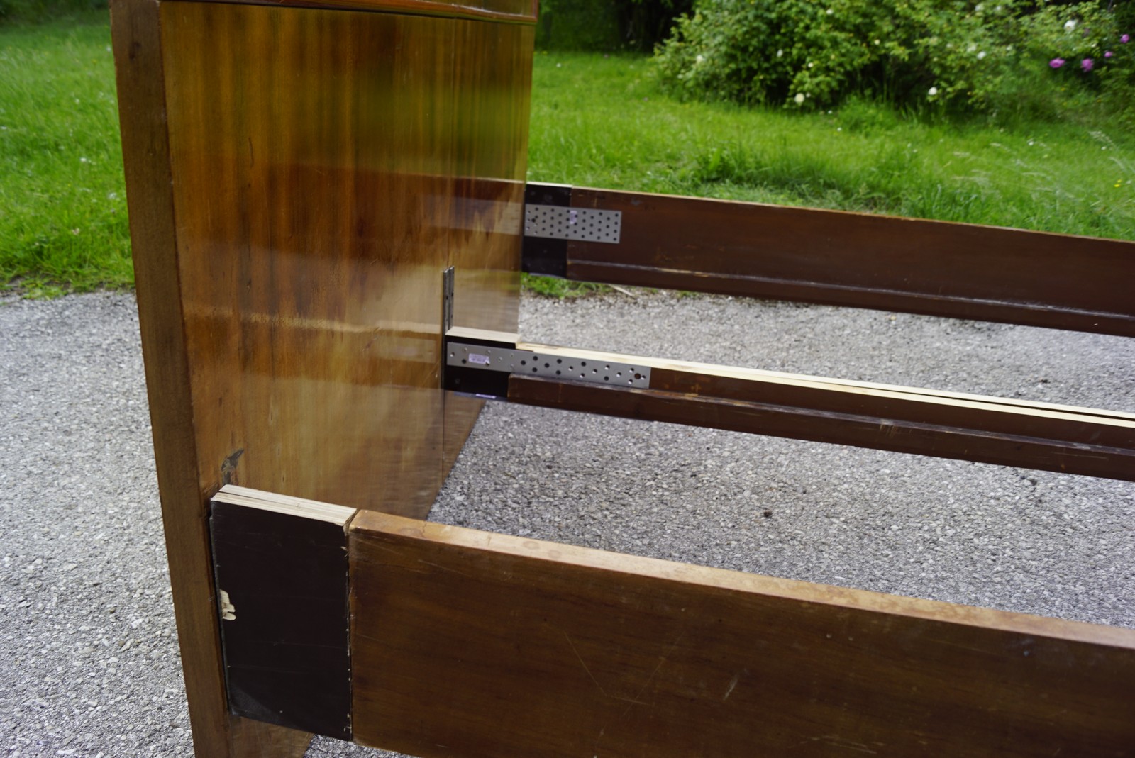 Bettrahmen Barockstil antik Doppelbett vintage