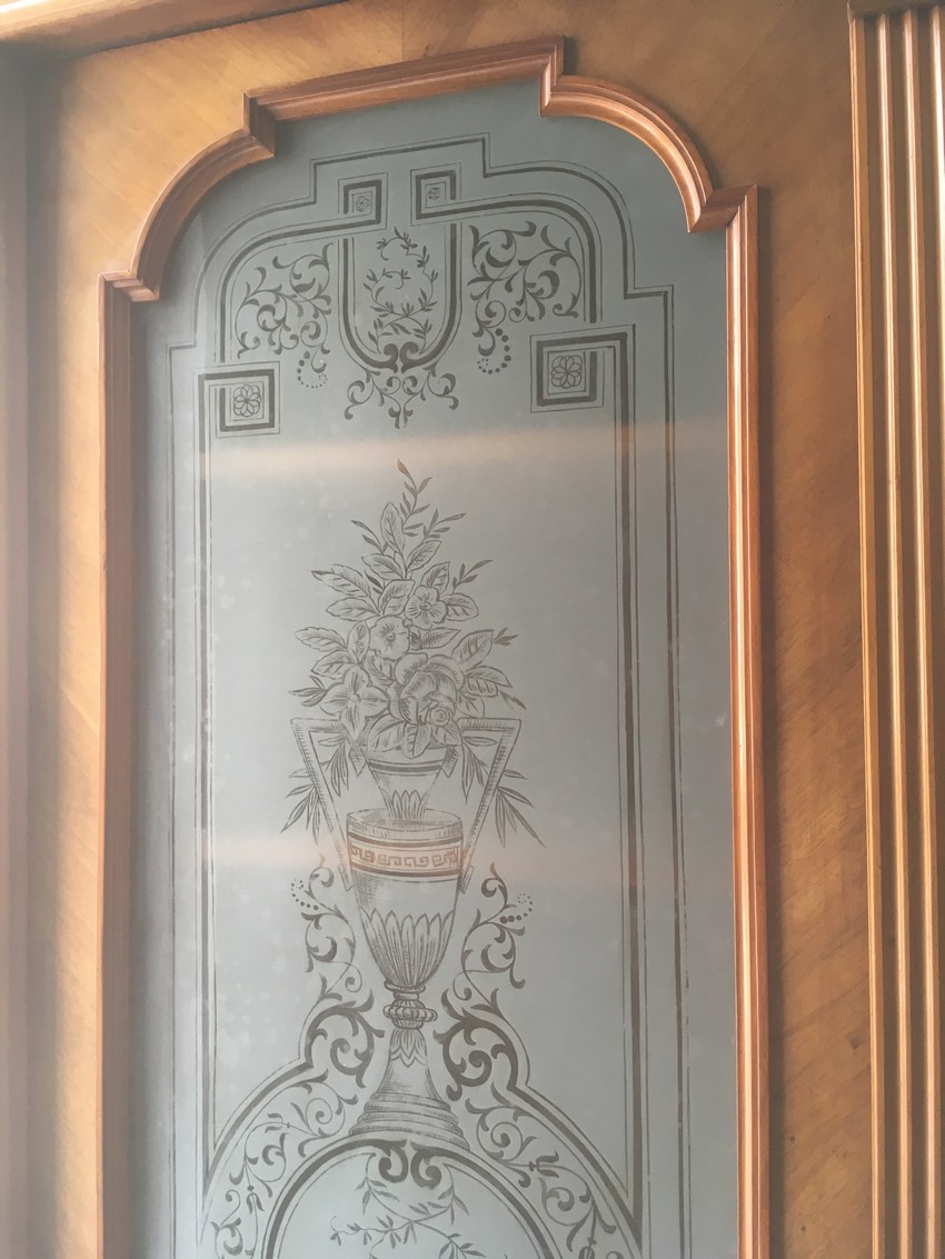 geatztes Glas Jugendstil