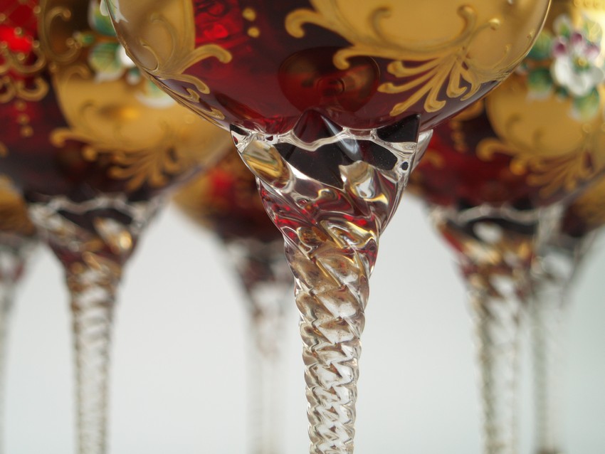 Weingläser Böhmen Bleikristall