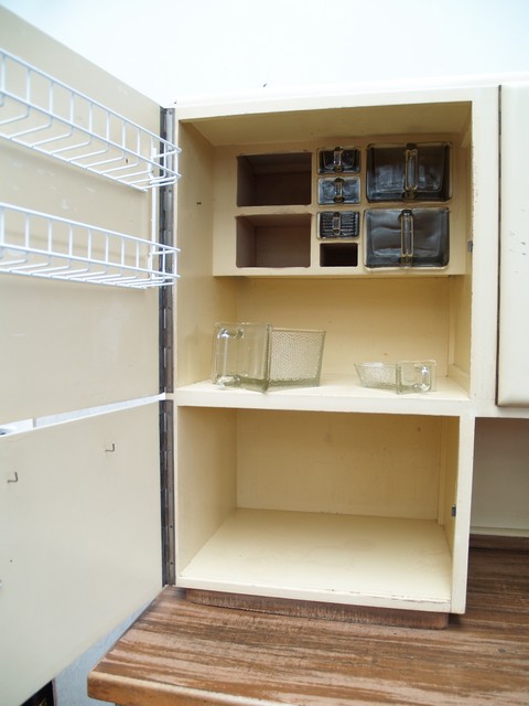 antiker Glas Schütten Küche Schrank