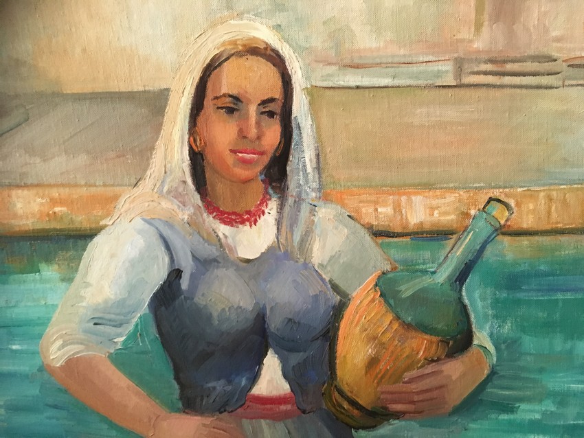 Großes Ölbild Frauen Gemälde 190 x 130 cm "La Dolce Vita am Wasser"