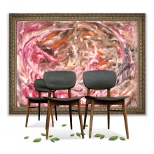 Ölbild groß abstraktes Mischwesen Gemälde 190 x 145 cm "Drachen"