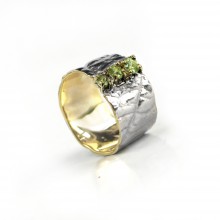 925 Ring Silber Peridot Edelstein grün