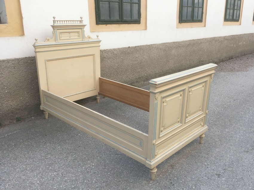 Shabby Chic Bett Vollholz Creme antik Möbel