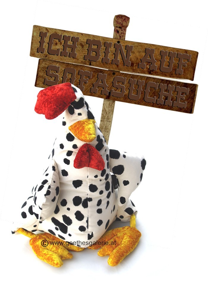 BRETZ Cultsofa Kissen - Kurt das HUHN Dalmatiner Polster Bretz Kissen Huhn Dalmatiner