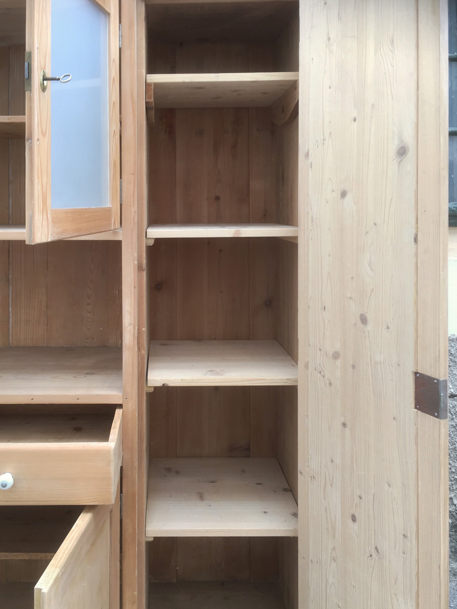 Küchenschrank Kredenz antik Vorratsschrank 3-teilig Weichholz Schrank