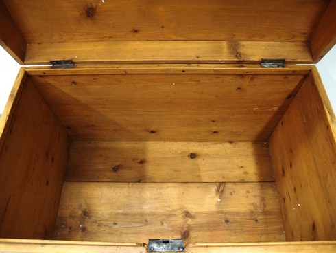 antike Truhe Naturholz