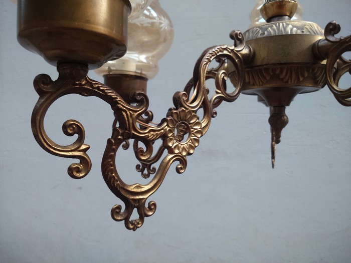 Haengelampe Metall Glas