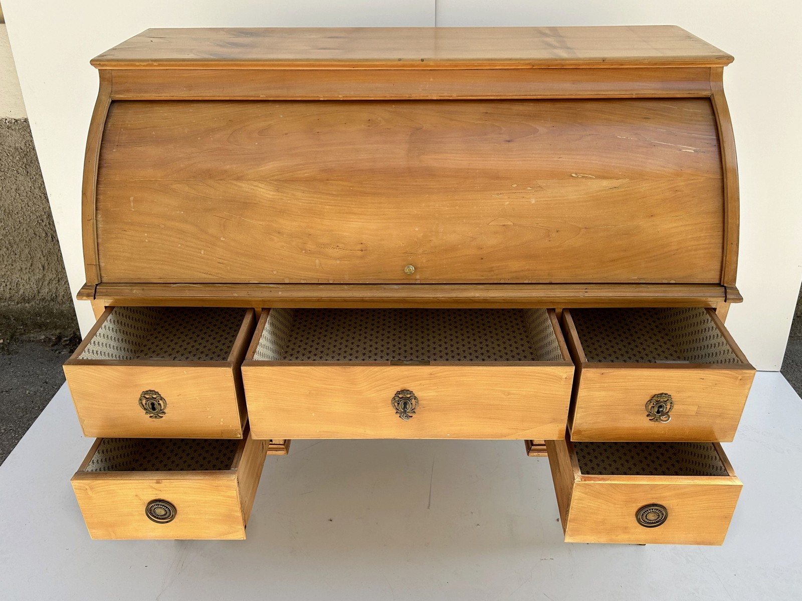 Schreibtisch antik Zylinderbureau Klassizismus