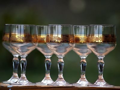 GLÄSER 6 Süßweingläser Goldrand Efeu Blumenranke TRAUM GLÄSER 6 Süßweingläser Goldrand Efeu Blumenranke TRAUM