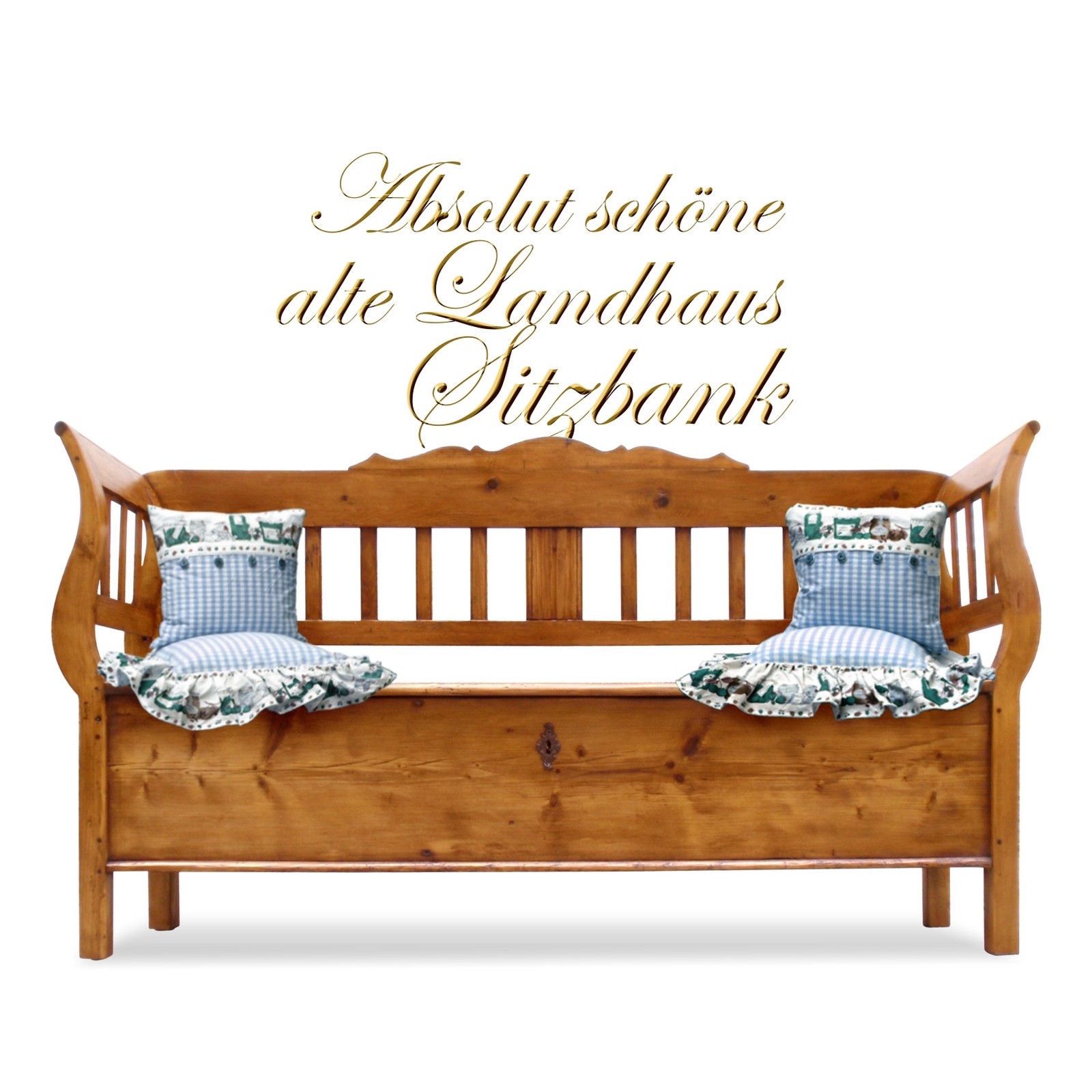 Sitztruhe Küchenbank Sitzbank Landhausstil Truhenbank antik Weichholz Kuechenbank antik