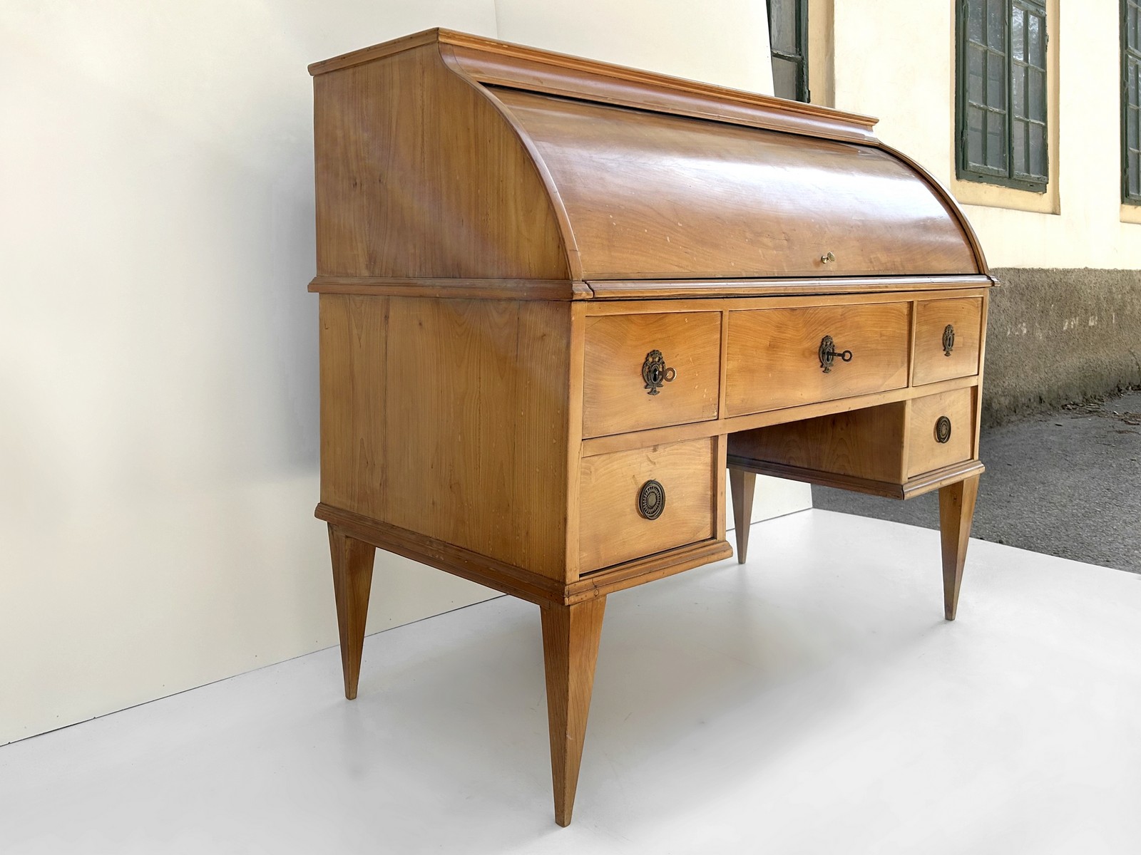 Zylinderbureau antiker Schreibtisch um 18.-19. Jhdt.