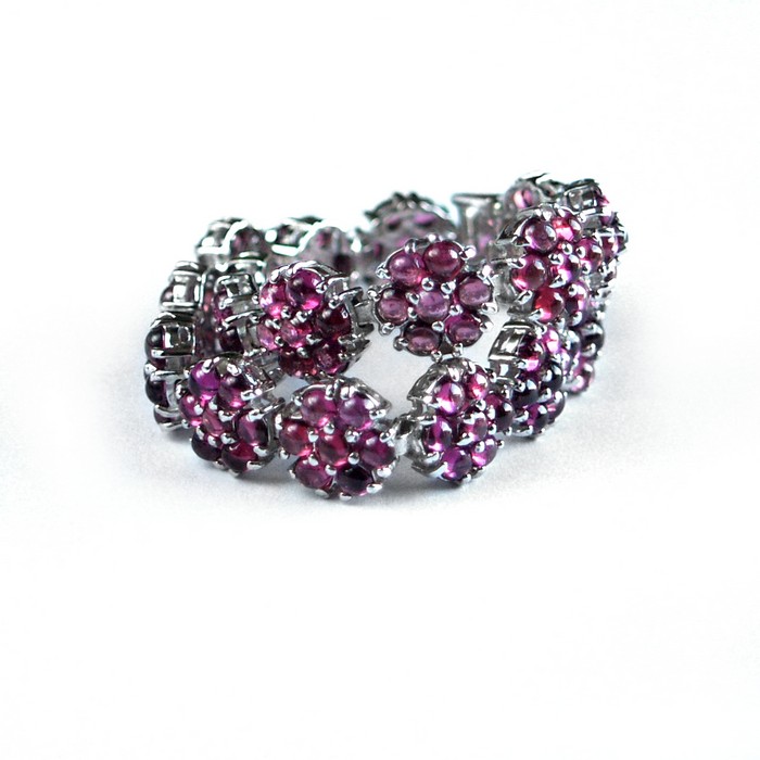 Rhodolith Armband 925 Silber Sexualität Gesundheit