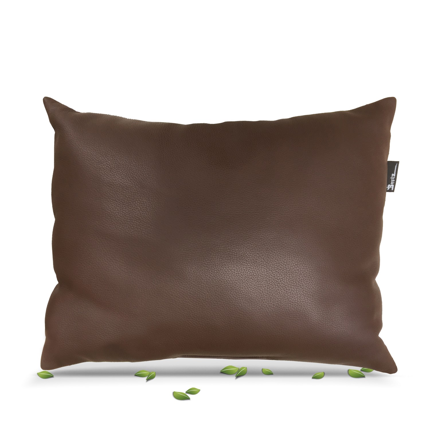 Bretz Kissen Polster rechteckig Leder braun für Sofa als Sofakissen