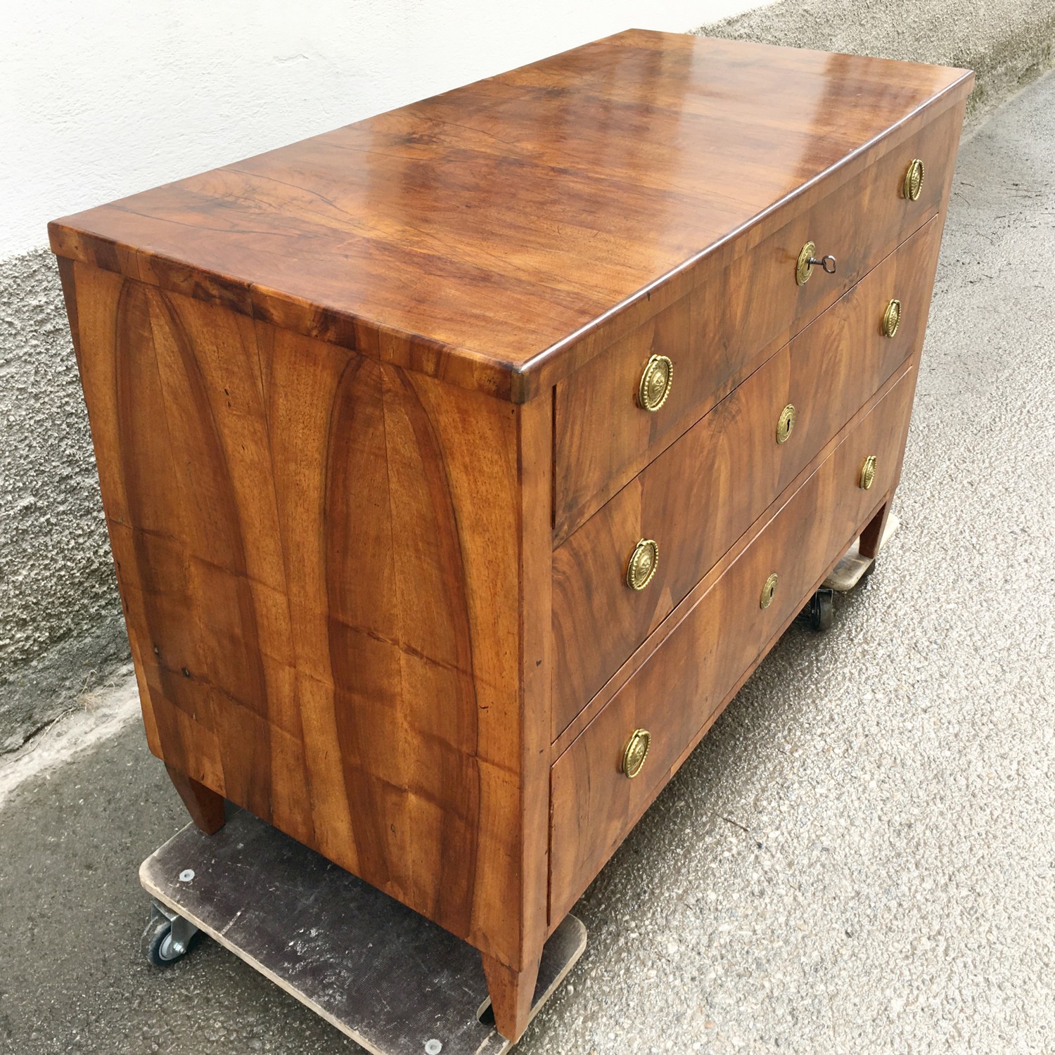 Kommode Ladenkommode Biedermeier Nussholzfurnier antik original