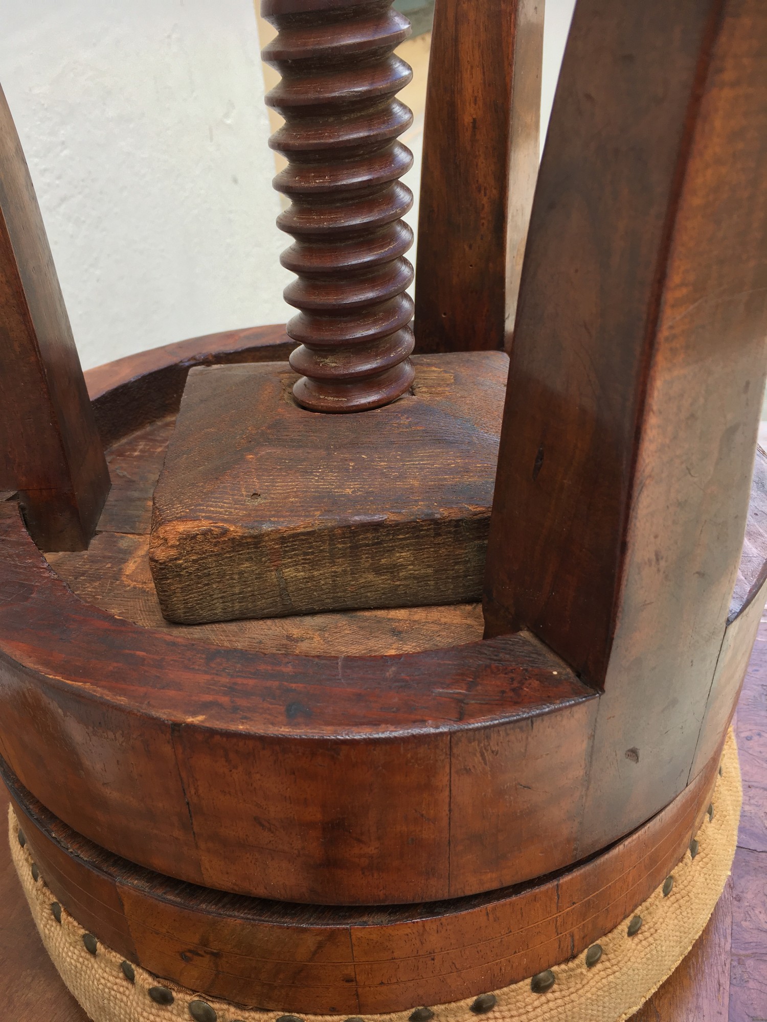 Klavierhocker Hocker Biedermeier um 1820 original Drehhocker Sitzmöbel