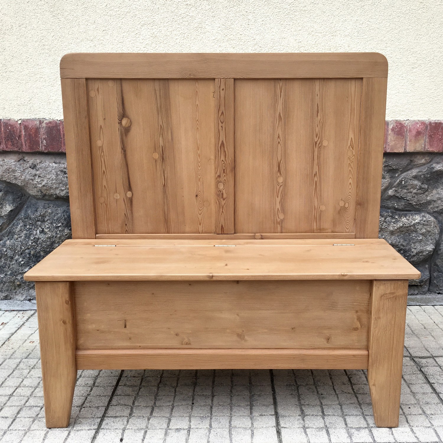 Truhenbank Sitzbank Truhe Truhensitzbank Weichholz Landhausstil zierlich
