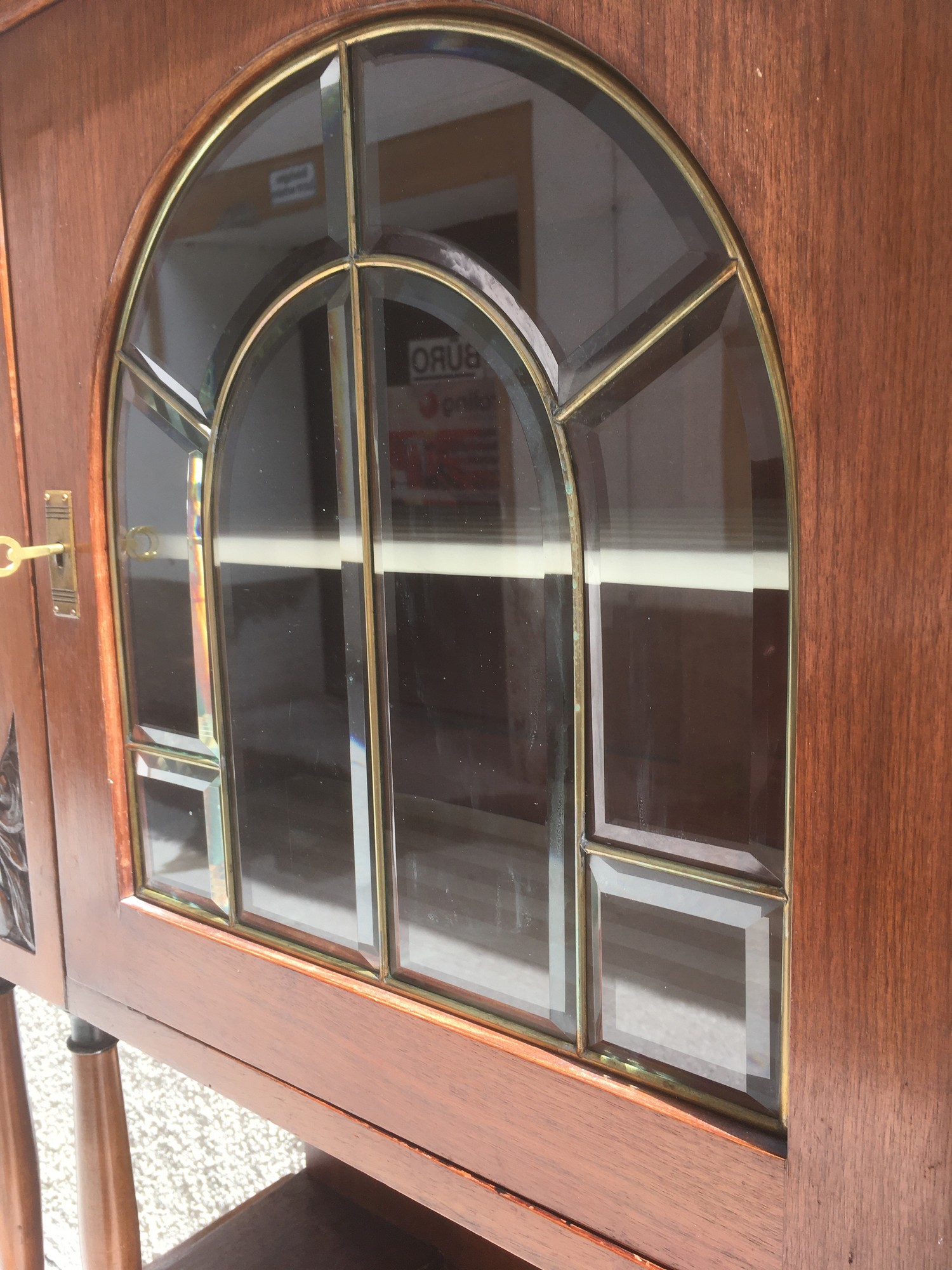 Pfeilerschrank Jugendstil antik